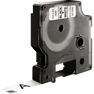DYMO Schriftband Perm.D1 12mmx5,5m sw/ws 16959