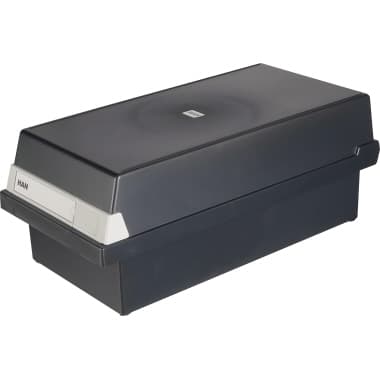 HAN Karteikasten DIN A6 quer max. 1300Karten PS sw