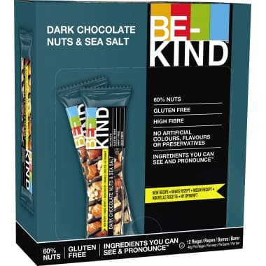 Be-kind Nussriegel NUTS SEA SALT DARK 40g 12 St.