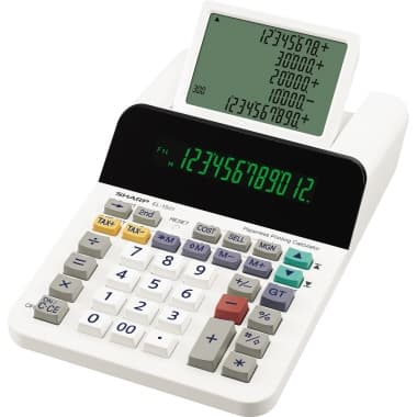 Sharp Tischrechner 12stellig Batterie/Netz opt.