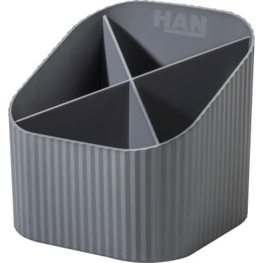HAN Stifteköcher KARMA 4Fächer grau
