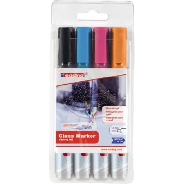 edding Glasboardmarker 95 1,5-3mm sort 4St.