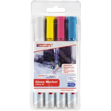 edding Glasboardmarker 95 1,5-3mm sort 4St.