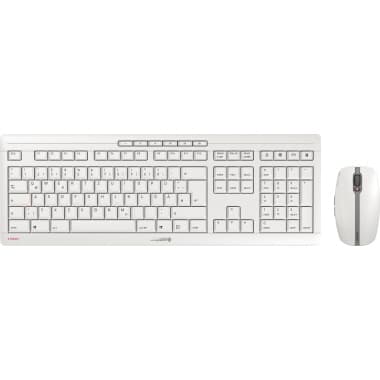 Cherry Tastatur-Maus-Set Stream JD-8500DE hellgrau