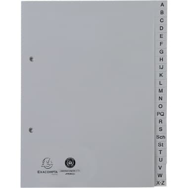 Exacompta Register A5 PP A-Z grau