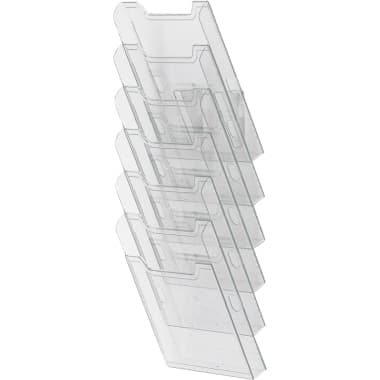 Exacompta Wandprospekthalter A4 hoch 6Fächer tr