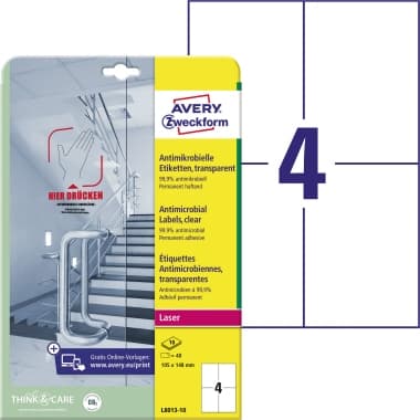 Avery Zweckform Etikett 105x148mm tr 40St