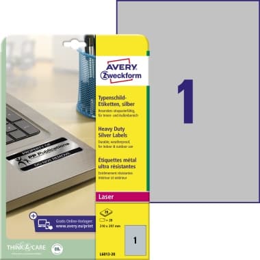 Avery Zweckform Etikett 210x297mm 20St