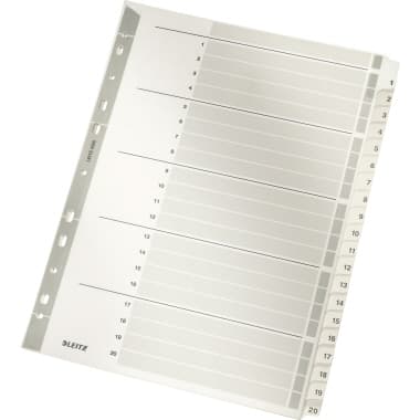 Leitz Register DIN A4 1-20 volle Höhe 160g Karton gr
