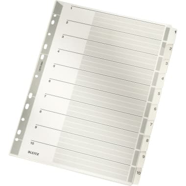 Leitz Register DIN A4 1-10 volle Höhe 160g Karton gr