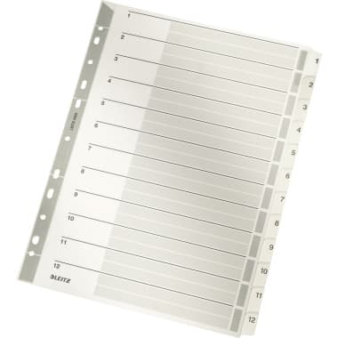 Leitz Register DIN A4 1-12 volle Höhe 160g Karton gr