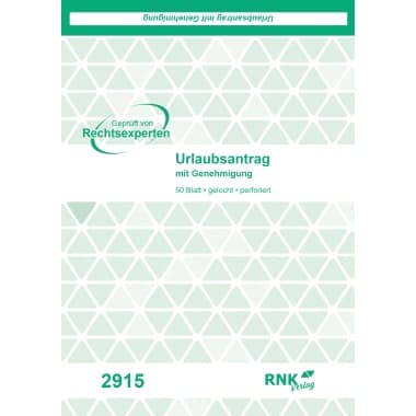 RNK Urlaubsantrag DIN A5 50Blatt