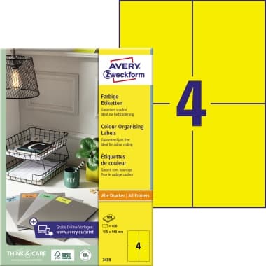 Avery Zweckform Etikett 105x148mm ge 400St.