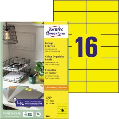 Avery Zweckform Etikett 105x37mm ge 1600St.