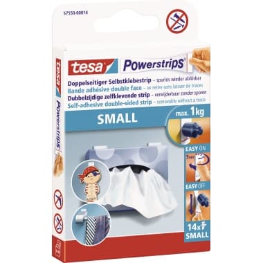tesa Klebestücke Powerstrips small 14,5x33mm 14 St.