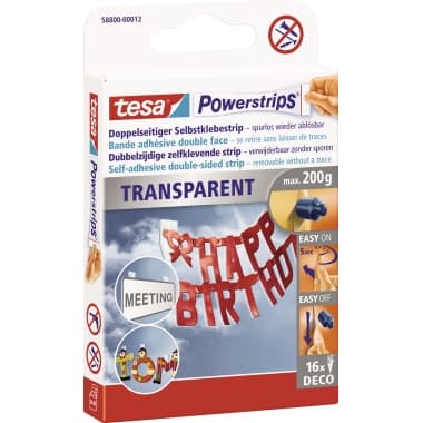 tesa Klebestücke Powerstrips Deco 14,5x42mm 16 St.