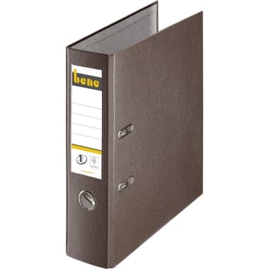 Bene Ordner DIN A4 80mm PP braun