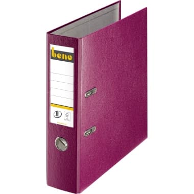 Bene Ordner DIN A4 80mm PP brombeer