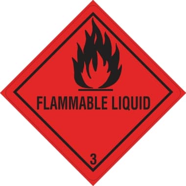DR-Label Versandetikett Kl.3 Flammable 100x100mm 500St.
