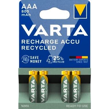 Varta Akku Recycled AAA NIMH 800mAh 4St.