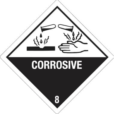 DR-Label Versandetikett Kl.8 Corrosive 100x100mm 500St.