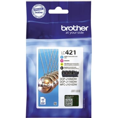 Brother Tintenpatrone LC421VAL sw/c/m/y 4St