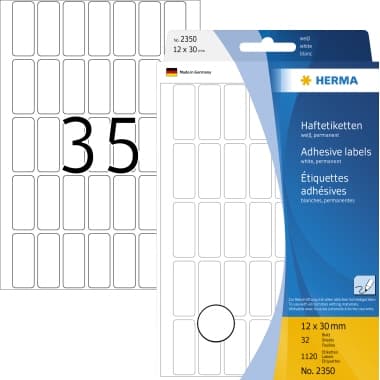 Herma Vielzwecketikett 12x30mm Papier ws 1.120 St.