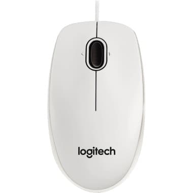 Logitech Optical Maus B100 USB weiß