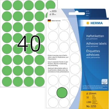 Herma Markierungspunkt 19mm Papier gn 1.280 St.
