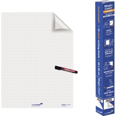 Legamaster Flipchartfolie Magic Chart PP kar. 25 Bl.