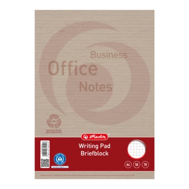 Herlitz Briefblock DIN A4 Recycling 50Blatt kar