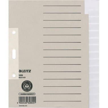 Leitz Blankoregister DIN A5 Tauenpapier grau