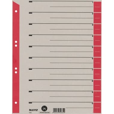 Leitz Trennblatt DIN A4 Karton Tab rt 25 St.