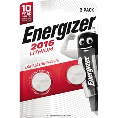 Energizer Knopfzelle CR 2016 Lithium 2 St./Pack.