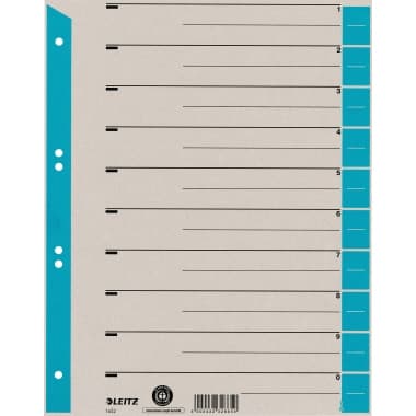 Leitz Trennblatt DIN A4 230g Karton hellblau 100 St.