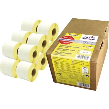 Avery Zweckf. Etikett 54x101mm ws 12Rollen 2.640St.