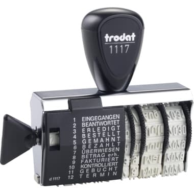 trodat Wortbandstempel Classic 8x7x2cm si/ltgrau/rt