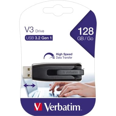 Verbatim USB-Stick V3 128GB USB 3.0 grau