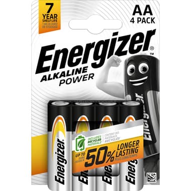 Energizer Batterie Alkaline Power AA Mignon 4St.
