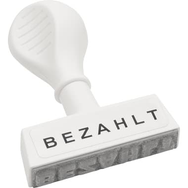 Wedo Textstempel BEZAHLT 45mm Kunststoff weiß