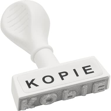 Wedo Textstempel KOPIE 45mm Kunststoff weiß