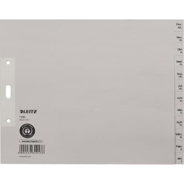 Leitz Register DIN A4 Dez.- Jan. halbe Höhe Papier gr