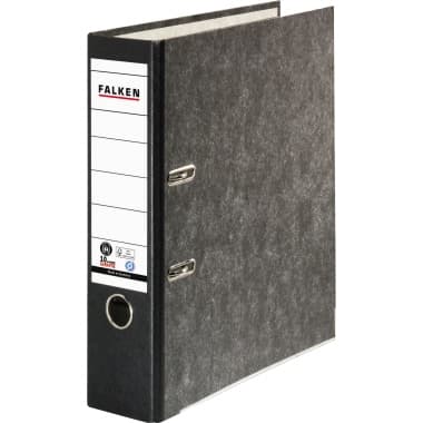 Falken Ordner S80 DIN A4 80mm RC Pappe schwarz