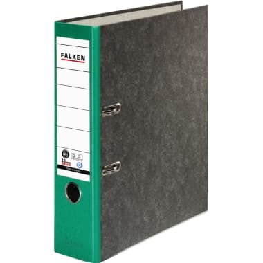Falken Ordner S80 DIN A4 80mm RC Pappe grün