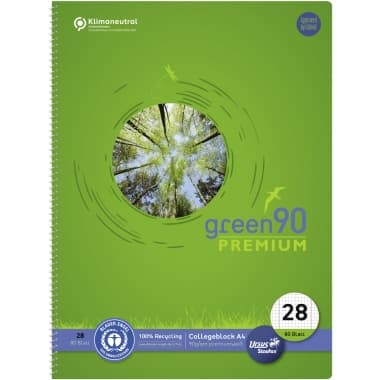 Staufen Collegeblock Green DIN A4 90g kar. ws 80Bl