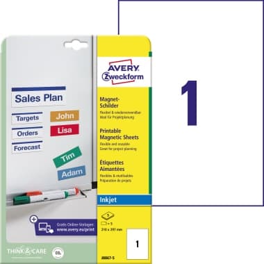 Avery Zweckform Magnetschild 210x297mm 5St.