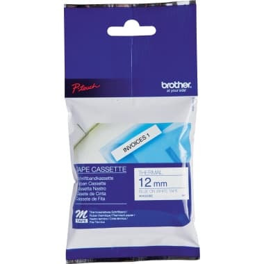 Brother Schriftbandkassette 12mmx8m blau auf weiß