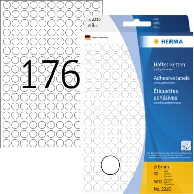 Herma Markierungspunkt 8mm Papier ws 5.632 St.