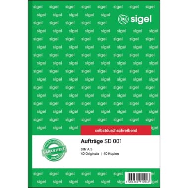 Sigel Auftragsformular A5 selbst-durchschr. 2x40Blatt