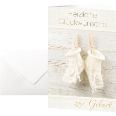 Sigel Faltkarte Baby 10 St./Pack. +Umschl.